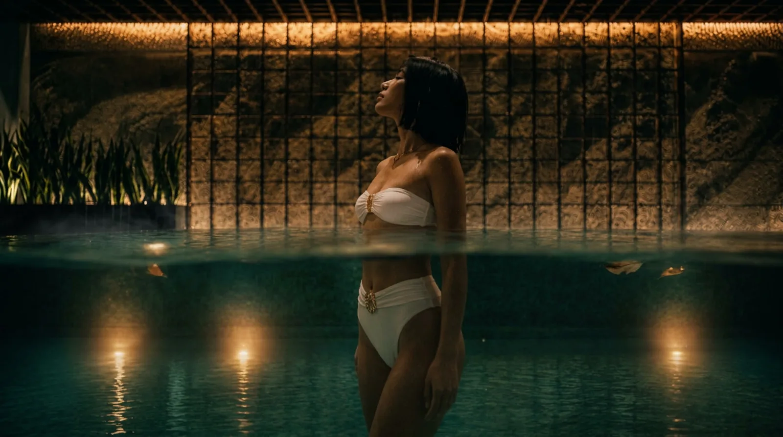 Hideout Wellness thermal bathing setting with an outdoor magnesium pool